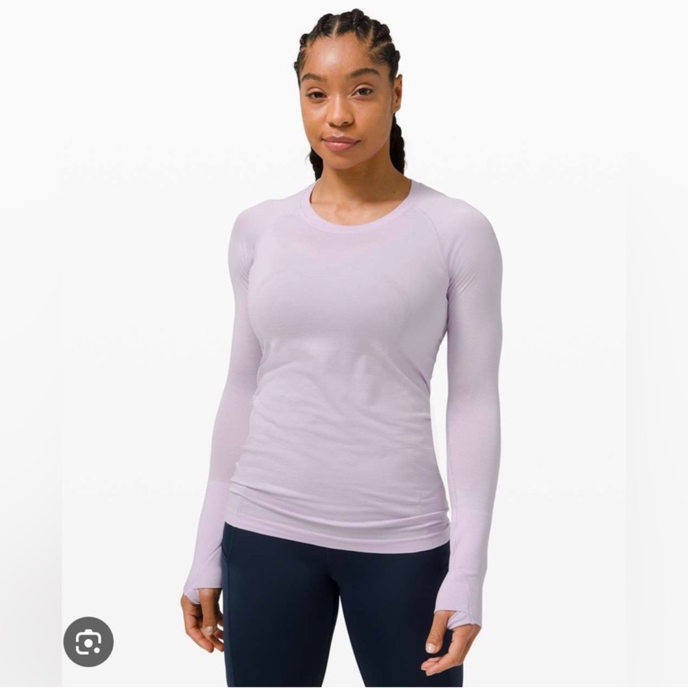 Long Sleeve Swiftly Tech - Sz 10 - Lavender Dew